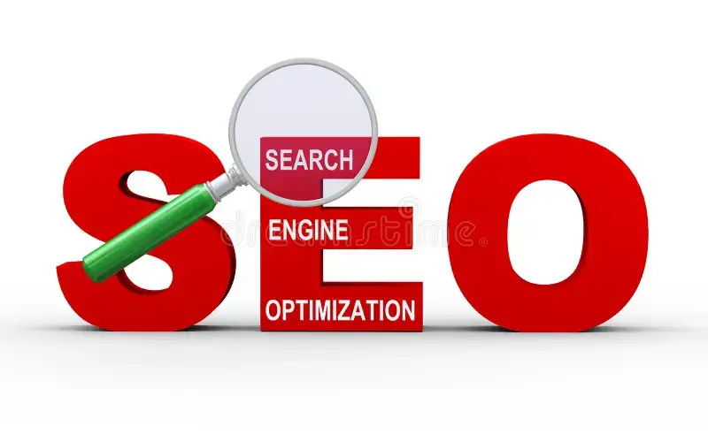 SEO Services in Ariyalur showing search optimization concept with magnifying glass and gears