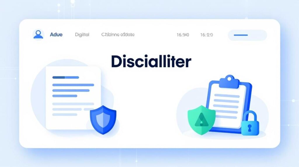Disclaimer page of Chinna Digital Agency with legal notice and website information
