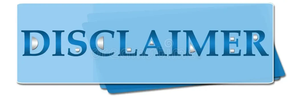 Disclaimer page of Chinna Digital Agency with legal notice and website information
